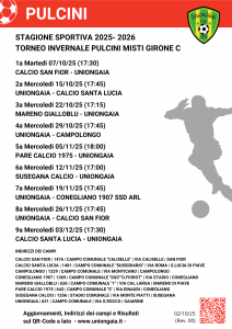 2025-26 UG PULCINI Torneo Invernale
